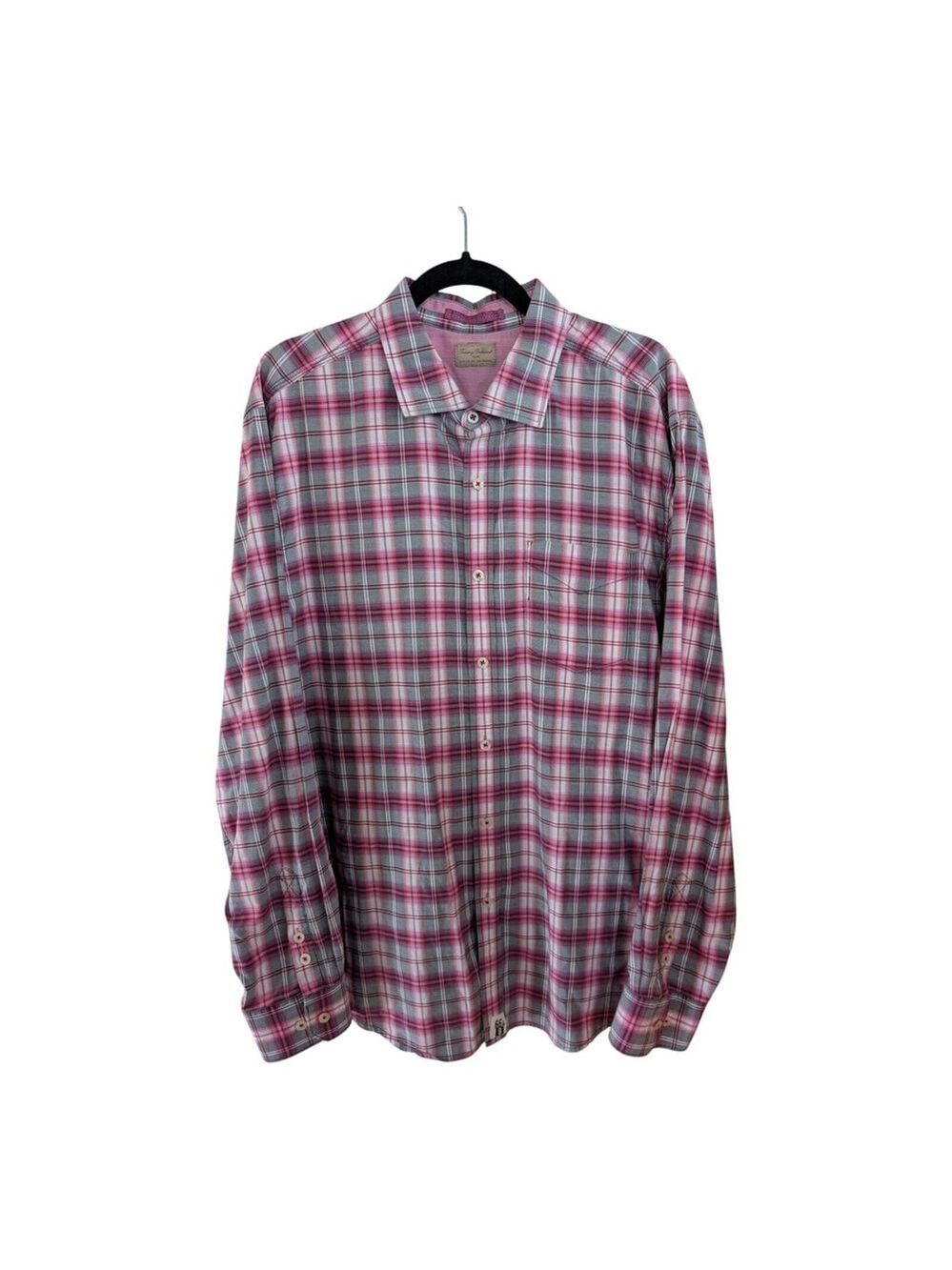 Tommy Bahama Jeans Rose & Gray Plaid LS Shirt XL